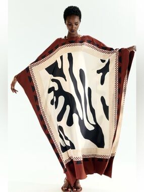 New H&M Abstract Print Kaftan Dress